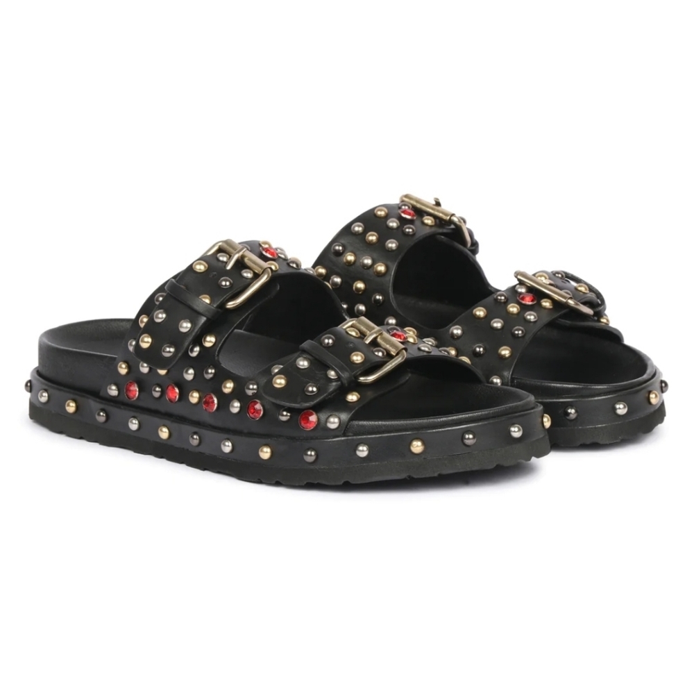 Saint G - Chloe Leather studded Sandals